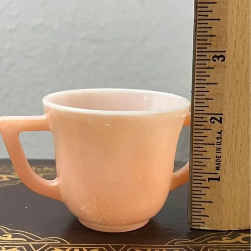 Hazel Atlas Pink Modern tone, Child Size Sugar and Creamer Set